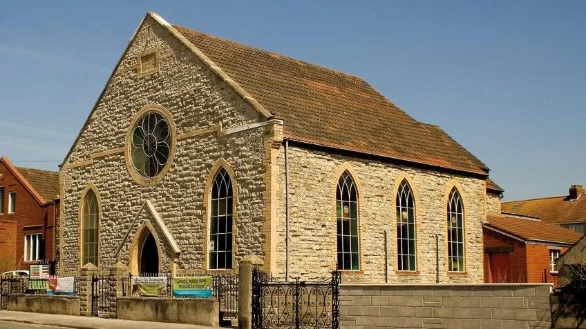 The stone former church building housing On The Hill, previously Zion, on Bishopsworth Road