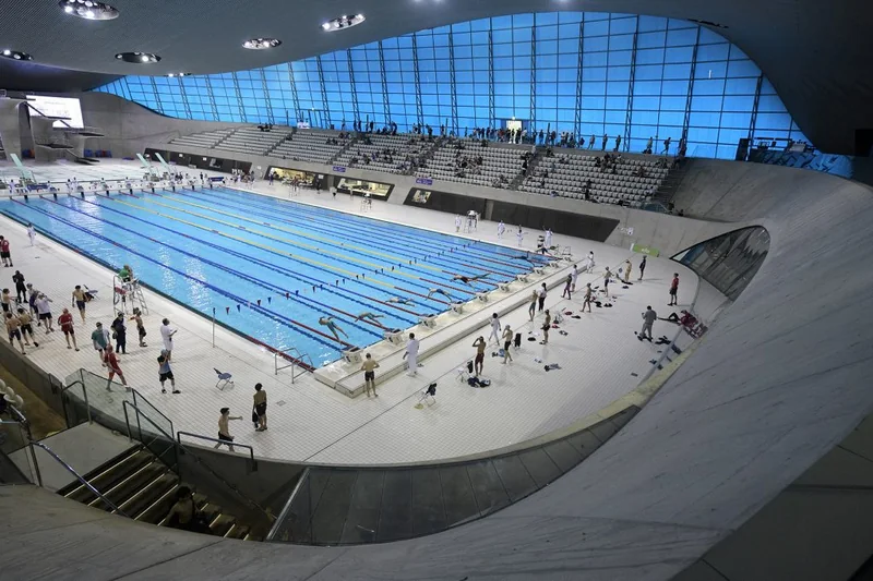 Pool inside London Aquatics Centre