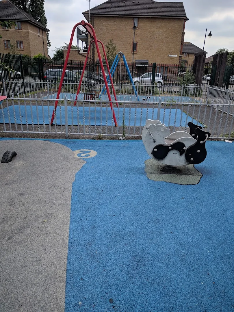Panda spring rider and swings at Walnut Road Playground