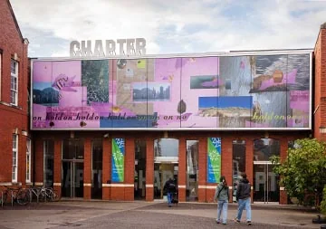 The entrance of Chapter Arts Centre in Canton.